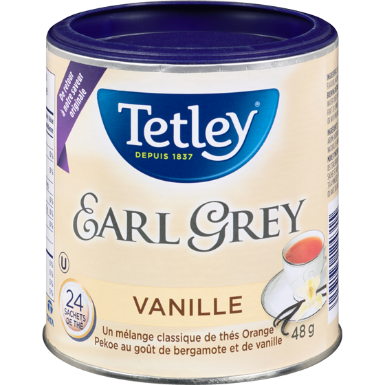 Tetley Thé Earl Grey à la vanille 24 ea, 0,19 $/1ch