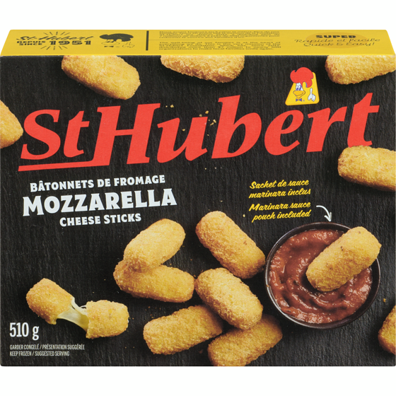 St Hubert Bâtonnets de fromage mozzarella 510 g, 2,35 $/100g