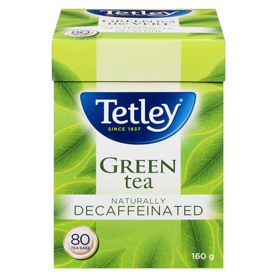 Tetley Green Tea The Vert Naturellement Decafeine    80 ea, $0.14/1ea