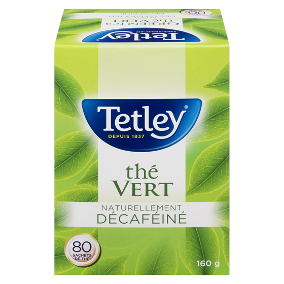 Tetley Thé vert naturel décaféiné 80 ea, 0,15 $/1ch