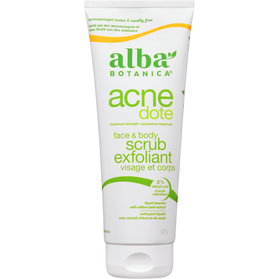 Alba Exfoliant visage et corps avec extrait d'écorce de saule 227 g, 7,04 $/100g