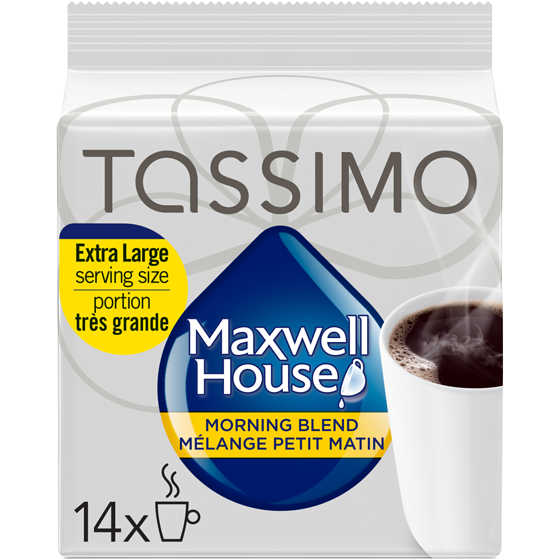Tassimo Disques individuels T DISC de café Mélange matinal Maxwell House 14 ea, 0,57 $/1ch