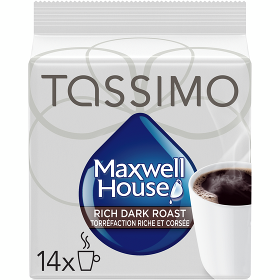 Tassimo Maxwell House Rich Dark Roast Coffee Single Serve T-Discs 14 ea, $1.07/1ea