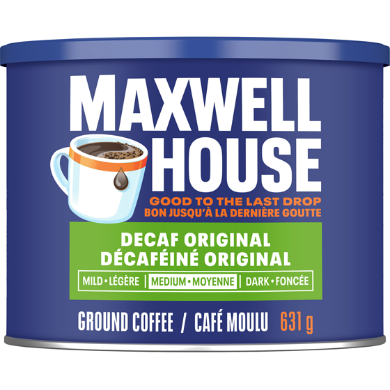 Maxwell House Café moulu décaféiné, boîte 631 g, 3,33 $/100g