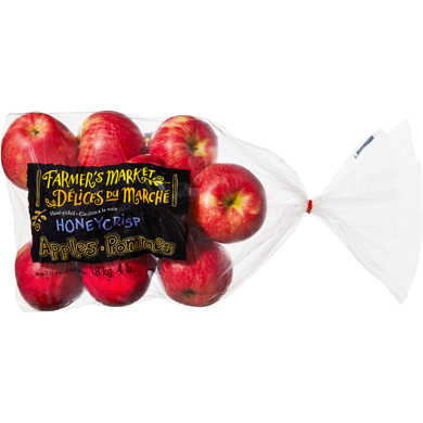 Farmer's Market Honeycrisp Apples, 4 lb Bag 1.81 kg, $0.55/100g