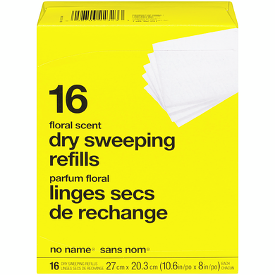 No Name Floral Scented Dry Sweeping Refills  16 ea, $0.33/1ea