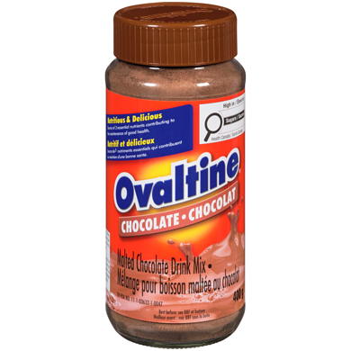 Ovaltine Préparation pour boisson maltée au chocolat 400 g, 1,75 $/100g