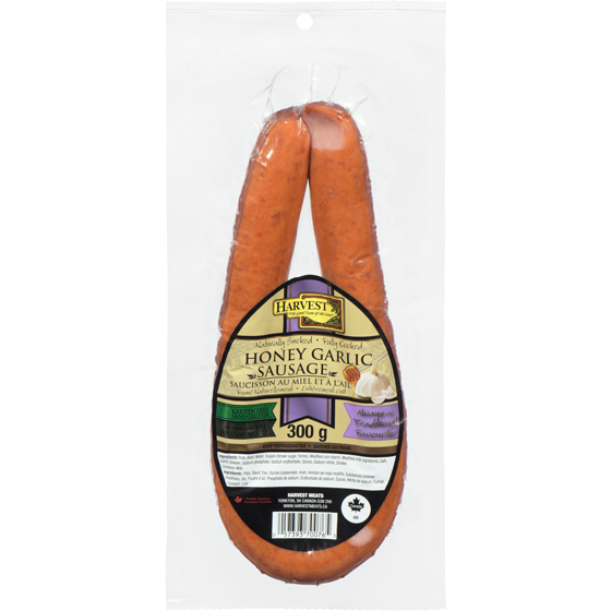 Harvest Honey Garlic Sausage Ring 300 g, $3.16/100g