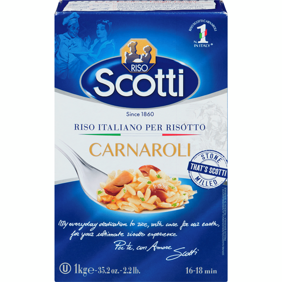 Scotti Risotto Scotti Carnaroli Rice 1 kg, $1.00/100g