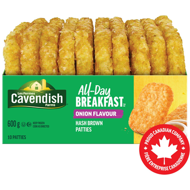 CAVENDISH FARMS All-Day Breakfast Onion Hash Brown Patties 600 g, $0.75/100g