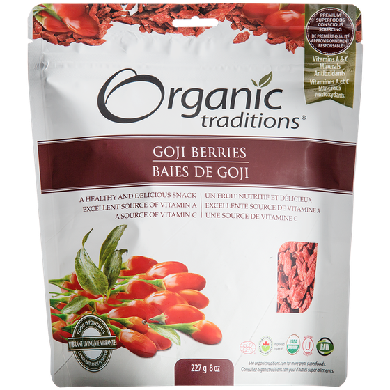 Organic Traditions Organic Goji Berries 227 g, $9.03/100g