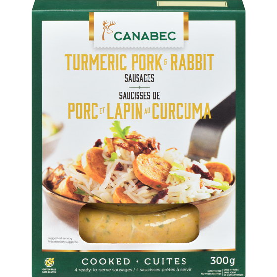 null Turmeric Pork & Rabbit Sausages 300 g, $4.33/100g