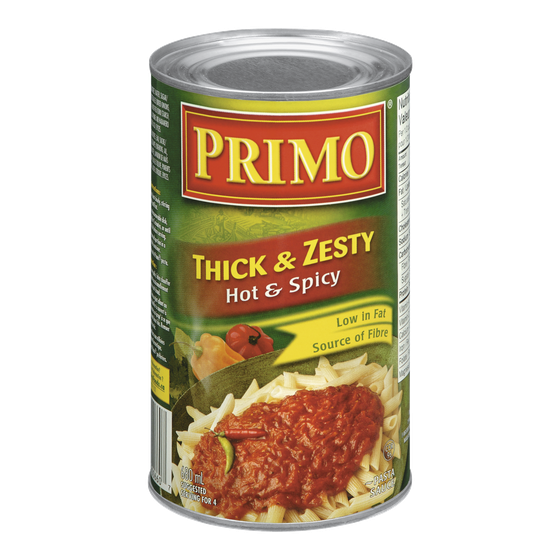 Primo Pasta Sauce, Thick & Zesty Hot & Spicy 680 ml, $0.48/100ml