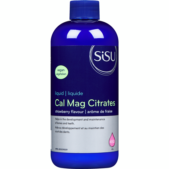 Sisu Supplément liquide de calcium magnésium et vitamine D saveur de fraise 450 ml, 7,11 $/100ml