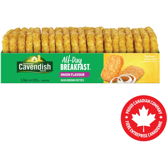 CAVENDISH FARMS All-Day Breakfast Onion Hash Brown Patties 1.2 kg, $0.65/100g