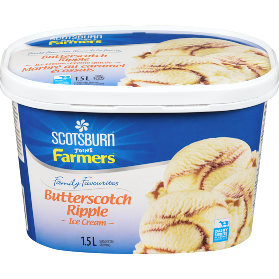 Scotsburn Family Favorites Butterscotch Ripple Ice Cream 1.5 l, $0.52/100ml