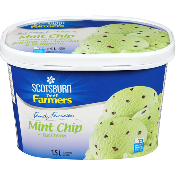 Scotsburn Family Favorites Mint Chip Ice Cream 1.5 l, $0.52/100ml