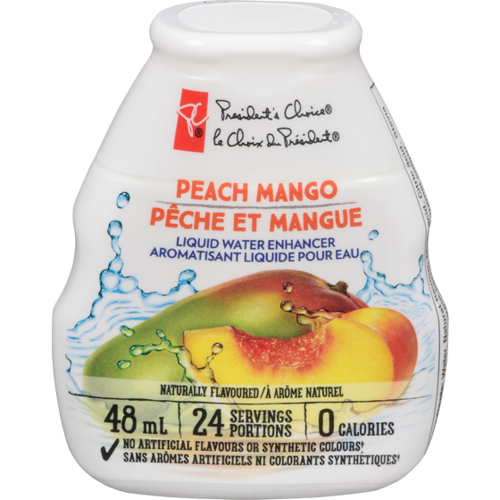 le Choix du Président Pêche et Mangue Aromatisant Liquide Pour Eau 48 ml, 8,33 $/100ml