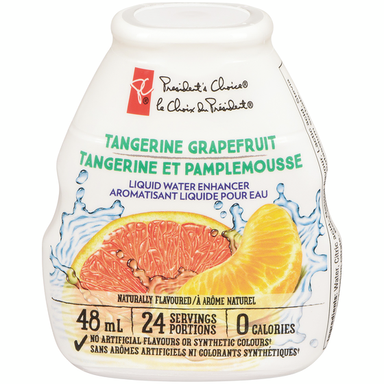 President's Choice Tangerine Grapefruit Liquid Water Enhancer 48 ml, $5.73/100ml