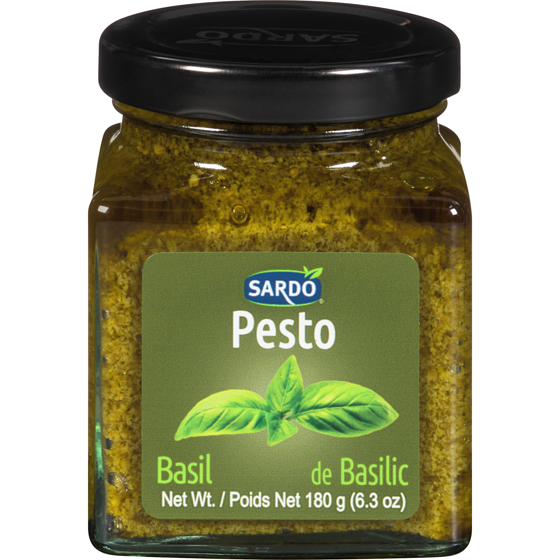 Sardo Pesto au basilic 190 ml, 2,52 $/100ml