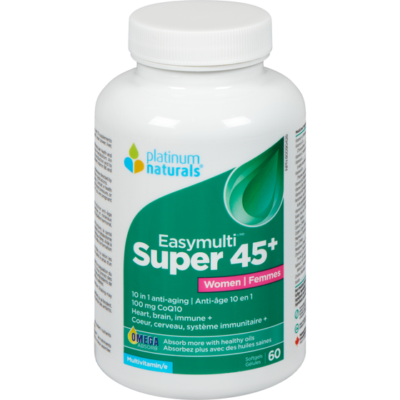 Platinum Naturals Super EasyMulti 45+ Multivitamins For Women 60 ea, $1.00/1ea