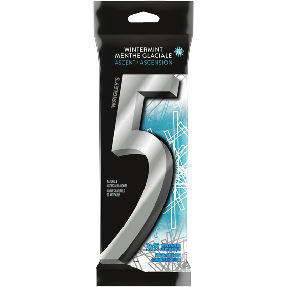 Wrigley's Wintermint-Ascent Flavoured Sugar Free Chewing Gum, 1 Sticks, 3 Packs 3 ea, $2.16/1ea