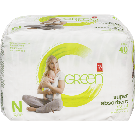 PC GREEN Disposable Diapers, Super Absorbent Diapers, Newborn Diapers PC.ca