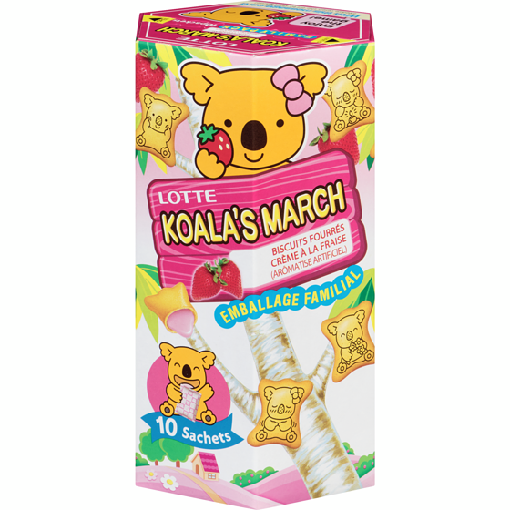 Lotte Biscuits Koala's March Fraise Taille Familiale 195 g, 3,07 $/100g