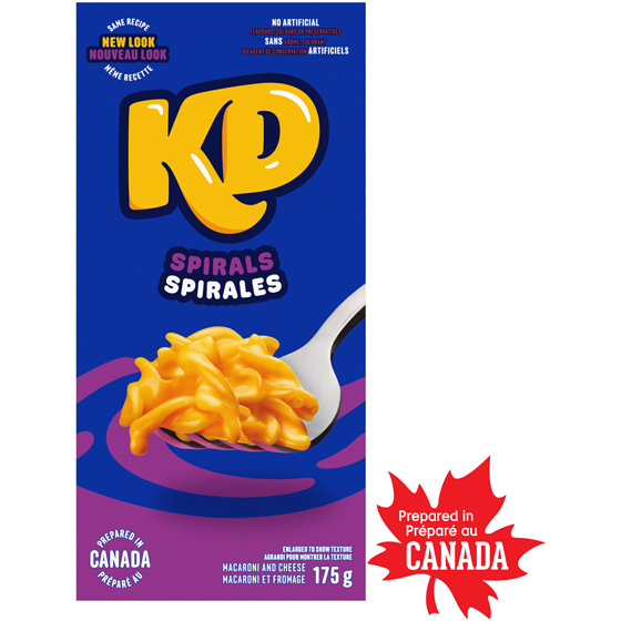 Kraft Macaroni au fromage spirales, boîte 175 g, 1,71 $/100g