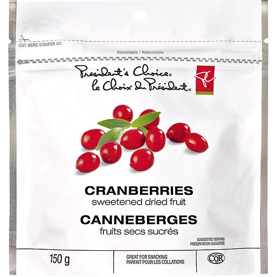 PC Sweetened Dried Cranberries PC.ca