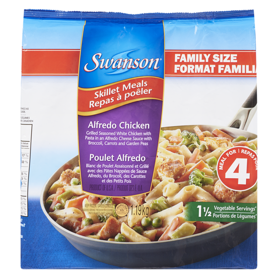 Swanson Poulet Alfredo format familial Repas à poêler 1.19 kg, 1,18 $/100g