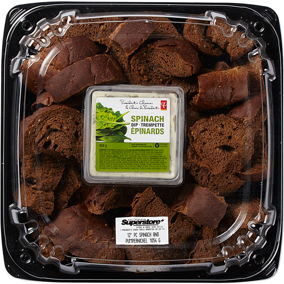 null Pumpernickel With Spinach Dip Party Tray 1.4 kg