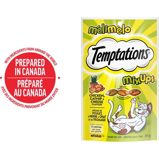 Whiskas Mix-Ups Chicken, Catnip & Cheddar Flavour Adult Cat Treats 85 g, $2.69/100g