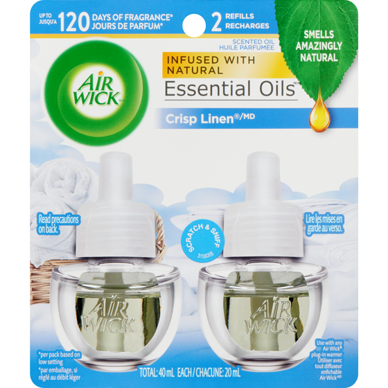 Air Wick Air Freshener, Scented Oil, Snuggle Fresh Linen, 2 Refills 2x20.0 ml, $32.48/100ml