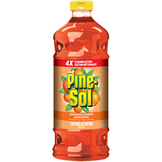 Pine-Sol Nettoyant multi-surface  au parfum de mandarine, formule sans éclaboussures, nettoyant et désodorisant multi-surface 1.41 l, 0,43 $/100ml
