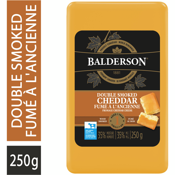 Balderson Double Smoked Cheddar Cheese 250 g, $4.80/100g