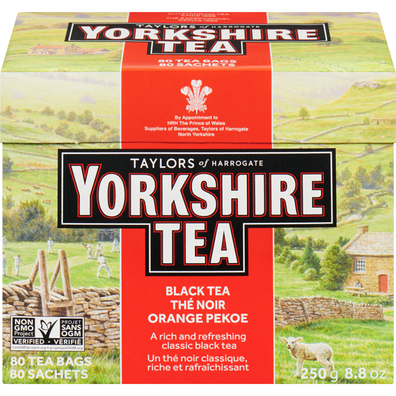 Yorkshire Tea Thé orange pekoe Yorkshire 80 ea, 0,09 $/1ch