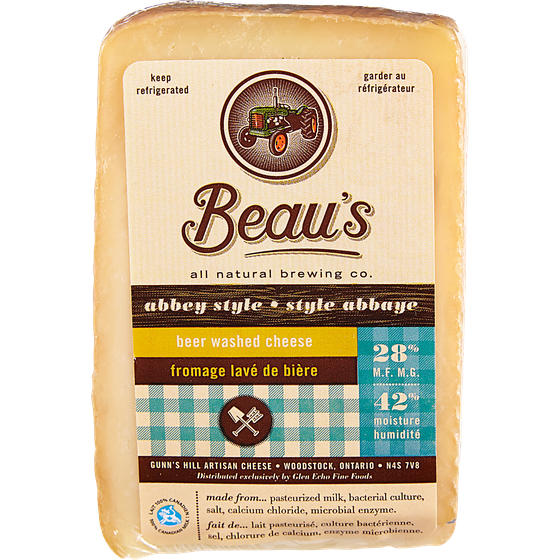 Glen Echo Beau's Abbey Style Beer Washed Rind Cheese $51.90/1kg $23.55/1lb