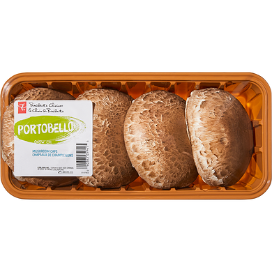 President's Choice Portobello Mushroom Caps 4 ea, $2.62/100g $1.19/1lb