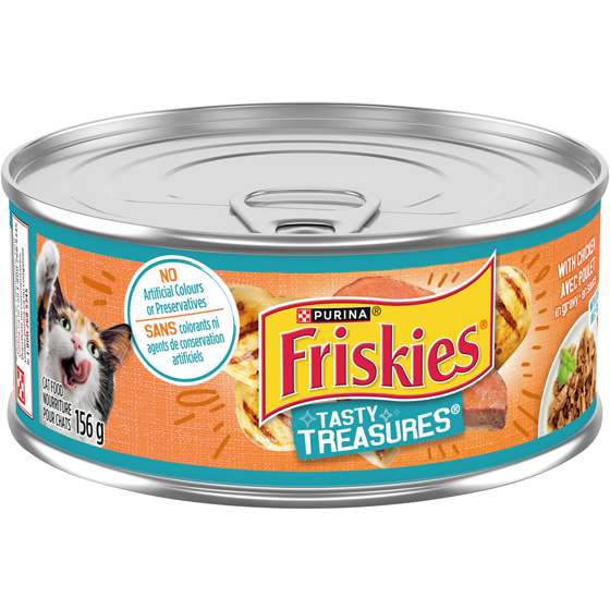 Purina Friskies Tasty Treasures Chicken in Gravy, Wet Cat Food 156 g, $0.58/100g