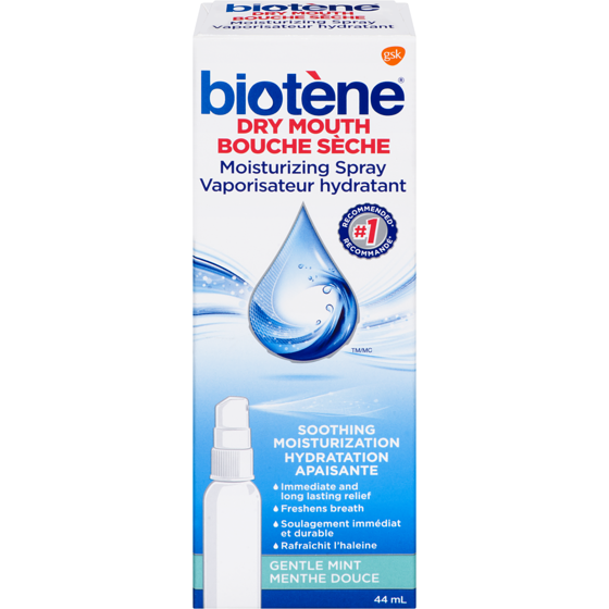Biotène Vaporisateur Hydratant Pour La Bouche Sèche 44 ml, 32,93 $/100ml