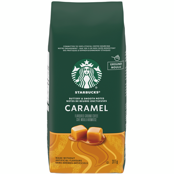 Starbucks Via Caramel Flavoured Ground Coffee Bag 311 g, $5.14/100g