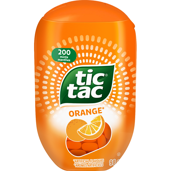 Tic Tac Mints, Orange, Mint Candy, 200 Pills 98 g, $5.36/100g
