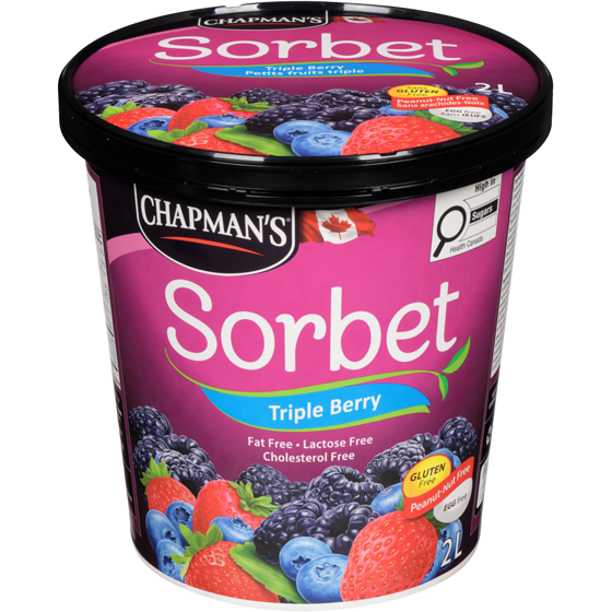 Chapmans Triple Berry Sorbet 2 l, $0.33/100ml