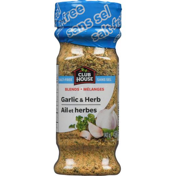 Club House One Step Seasoning, Garlic And Herb, Gluten-Free, Salt-Free 142 g, $4.23/100g