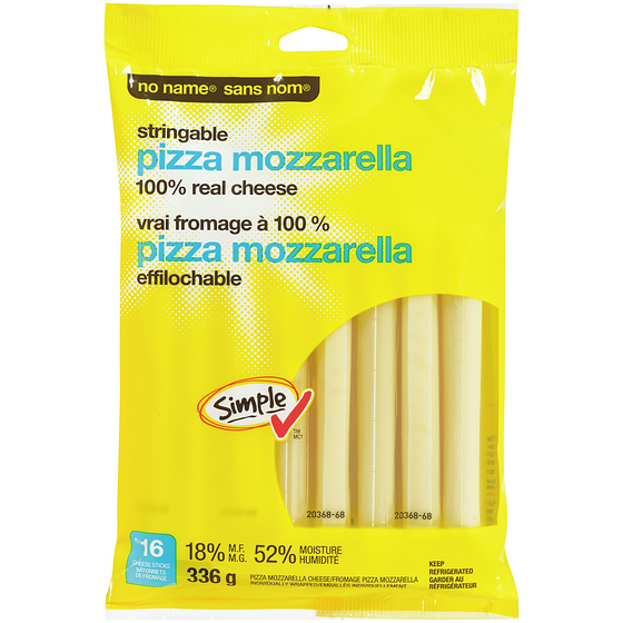 No Name Stringable Cheese Pizza Mozzarella 336 g, $2.08/100g