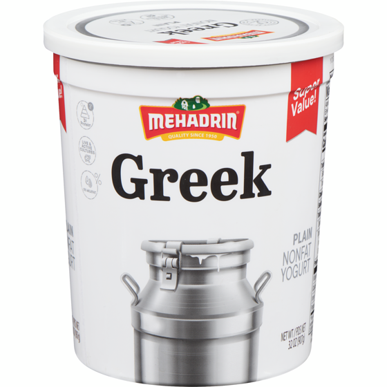 Mehadrin Kosher Greek Yogurt, Plain 907 g, $1.38/100g