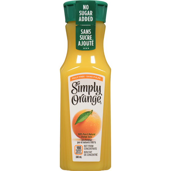 Simply Pulp Free Bottle 340 ml, $0.79/100ml