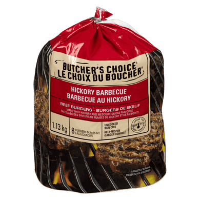 Butcher's Choice BBQ Beef Burgers, Hickory Flavour 1.13 kg, $2.12/100g