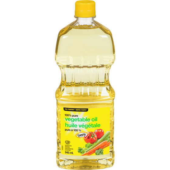 No Name 100% Pure Vegetable Oil 946 ml, $0.69/100ml